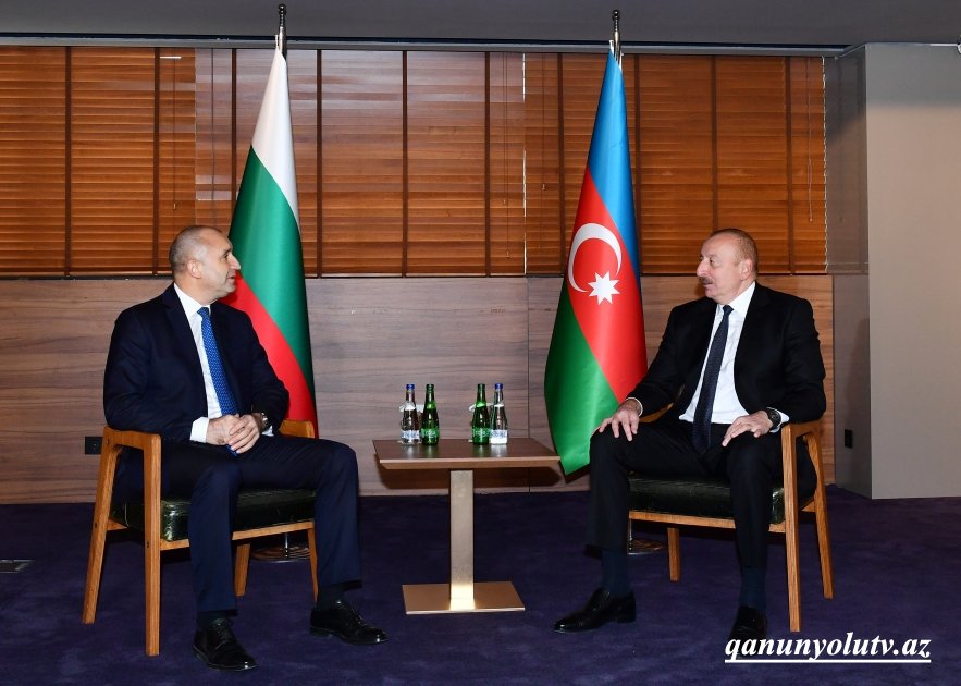 Prezident bolqarıstanlı həmkarı ilə görüşdü - Fotolar