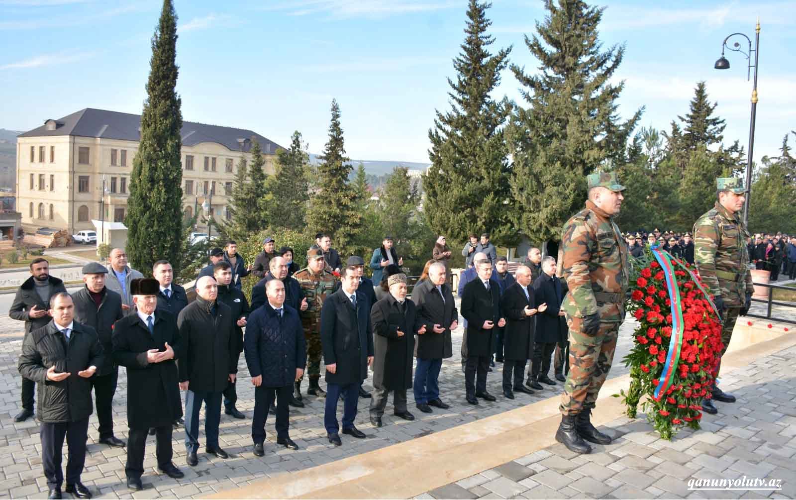 Şamaxıda 20 Yanvar faciəsinin qurbanları anıldı - Fotolar