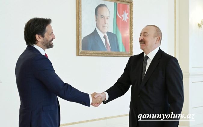 İlham Əliyev Slovakiya müdafiə nazirini qəbul etdi - Fotolar