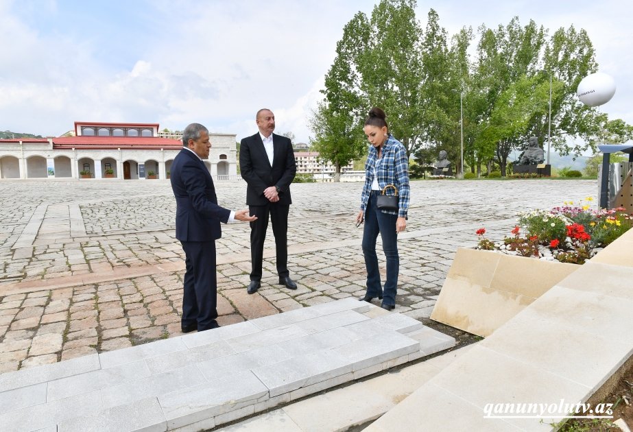 Prezident və xanımı Şuşada açılışlarda iştirak etdi - Fotolar+Yenilənib