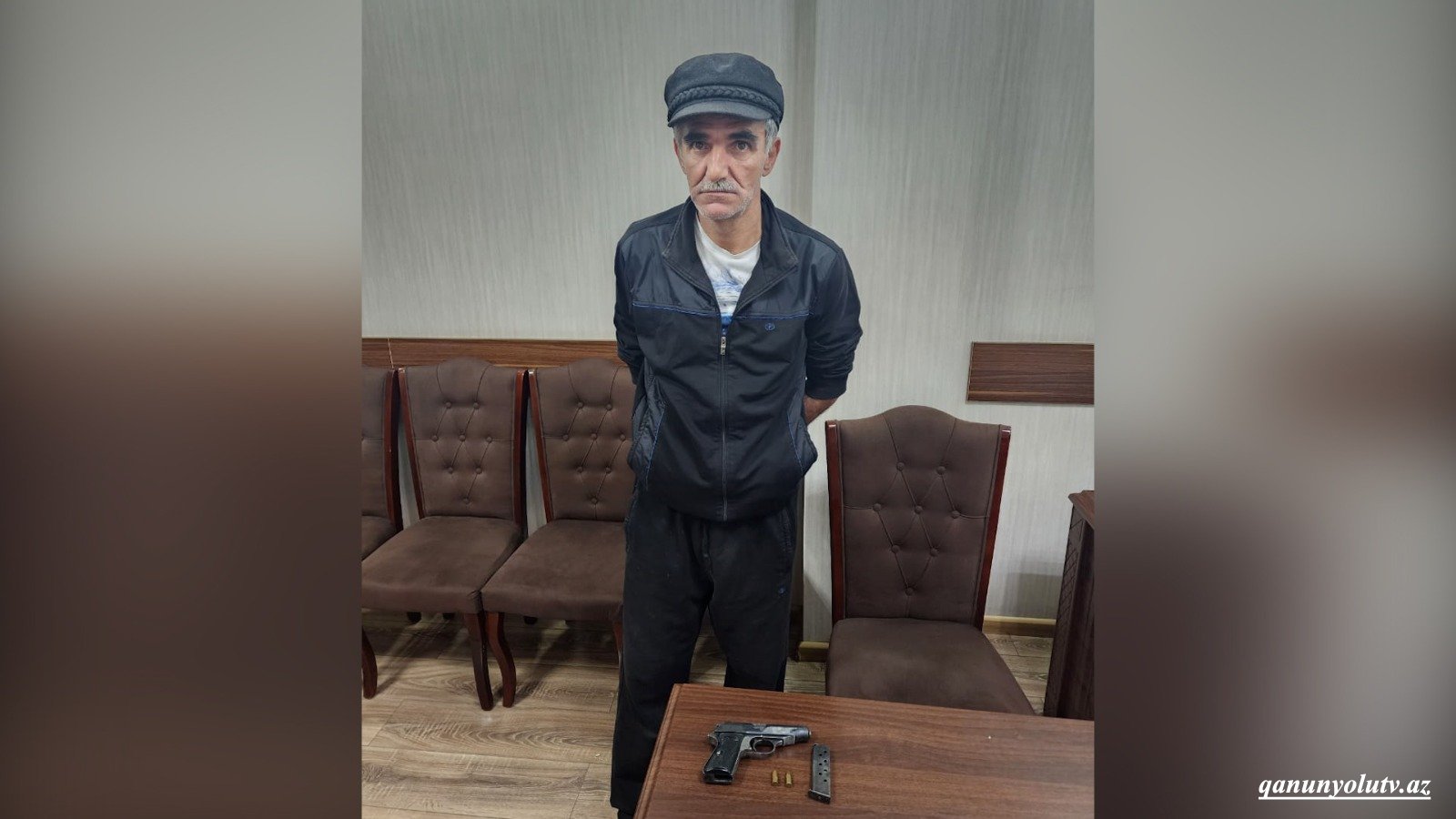 Sabunçuda tapança ilə gəzən şəxs tutuldu - Foto