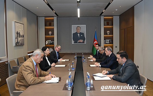 Ceyhun Bayramov BQXK-nın Azərbaycandakı Nümayəndəliyinin rəhbəri ilə görüşdü - Foto
