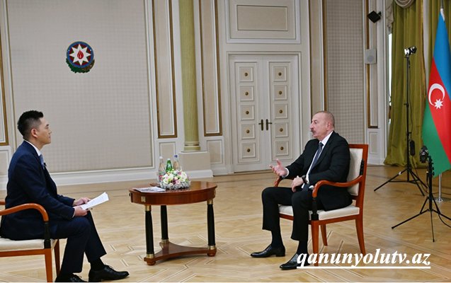 Prezident “China Media Group” media korporasiyasına müsahibə verib