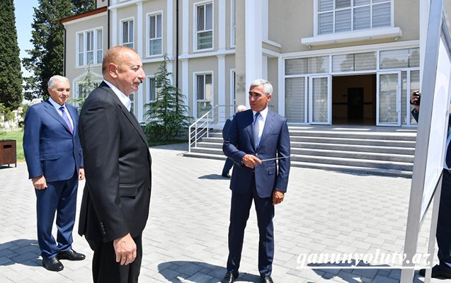 İlham Əliyevin Samux və Bərdəyə səfərindən - Görüntülər