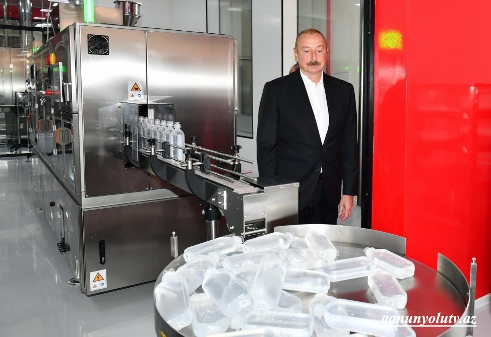 Prezident dərman zavodunun açılışında - Fotolar