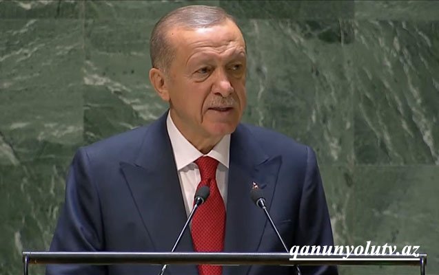 Ərdoğan kürsüdən “Qarabağ Azərbaycandır!” dedi, alqışlandı - Video