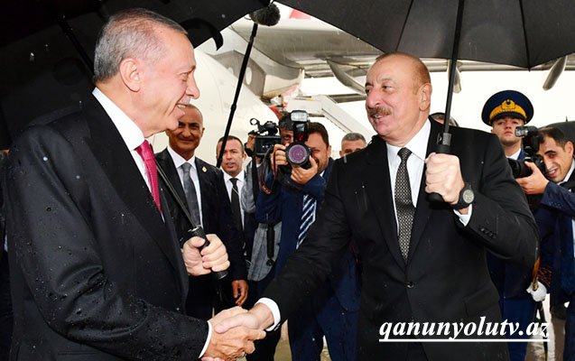 Naxçıvanda Ərdoğanı İlham Əliyev qarşıladı - Video - Fotolar