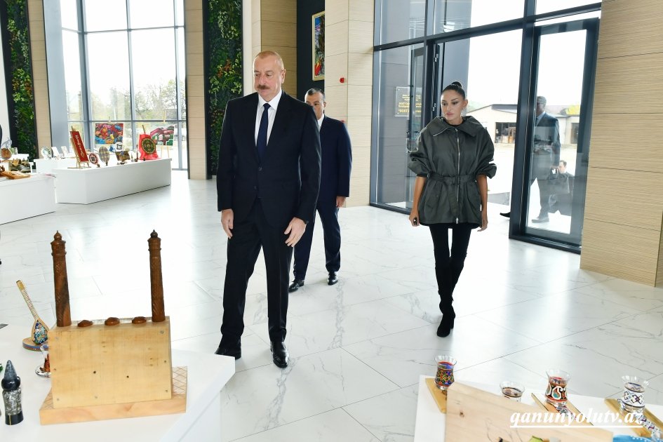 Prezidentlə xanımı İsmayıllıda açılışa qatıldı - Yenilənib