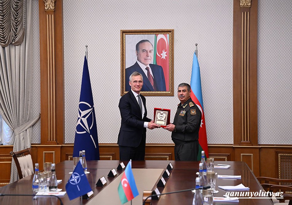 Zakir Həsənov NATO-nun Baş katibi ilə görüşüb - Fotolar