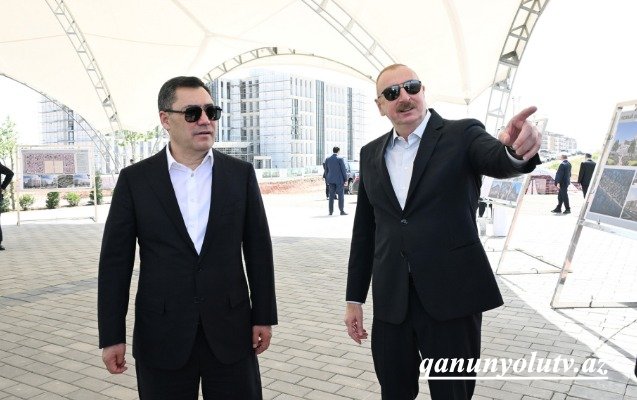 Əliyevlə Japarov Ağdama getdi - Fotolar - Yenilənib