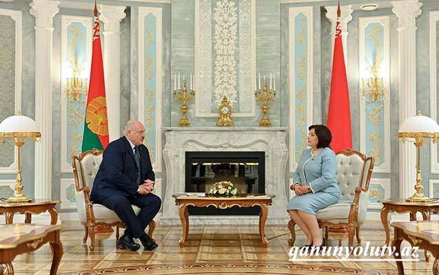 Sahibə Qafarova Lukaşenko ilə görüşdü