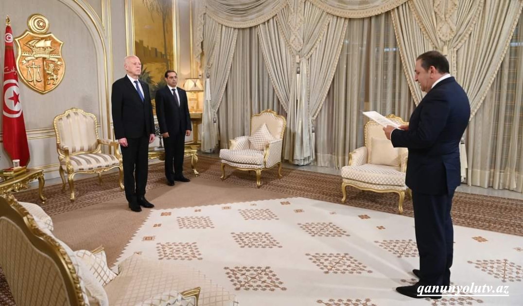 Səfir etimadnaməsini Tunis Prezidentinə təqdim etdi - Fotolar