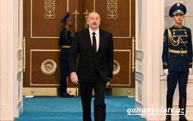 Prezident Astanada görüşdə çıxış etdi - Fotolar - Yenilənib