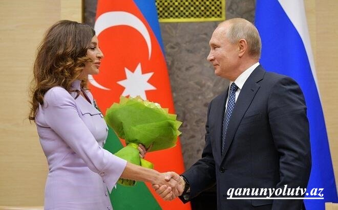 Putin Mehriban Əliyevanı təbrik etdi