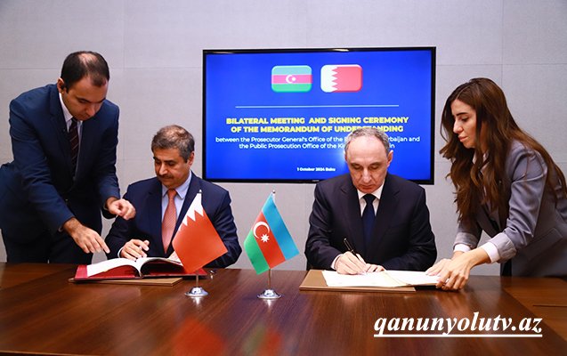 Kamran Əliyev həmkarı ilə Memorandum imzaladı - Foto