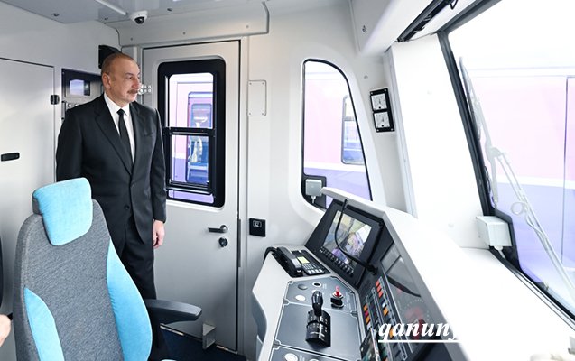 Prezident yeni nəsil metro qatarları ilə tanış oldu - Fotolar - Yenilənib