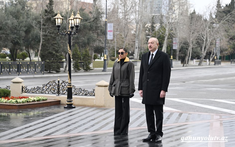 Prezident və xanımı “Ana harayı” abidəsini ziyarət etdi - Video - Fotolar