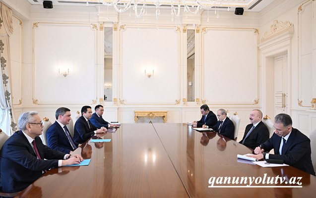 Prezident Qazaxıstan Baş nazirini qəbul etdi - Foto - Yenilənib