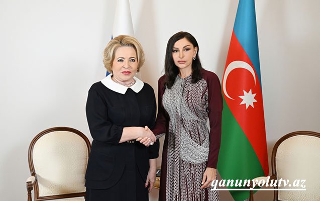 Mehriban Əliyeva Matviyenko ilə görüşdü - Video