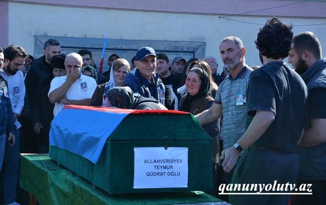 I Qarabağ müharibəsi şəhidi Neftçalada dəfn olundu - Fotolar