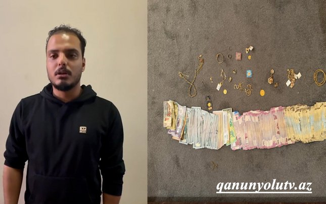 Evdən içində 70 min manat olan seyfi belə oğurladı - Video