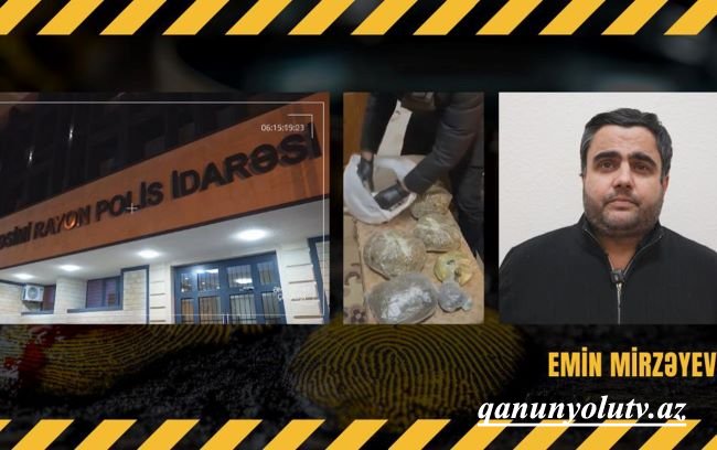 Bakıda narkokuryerdən 11 kq marixuana götürüldü - Video